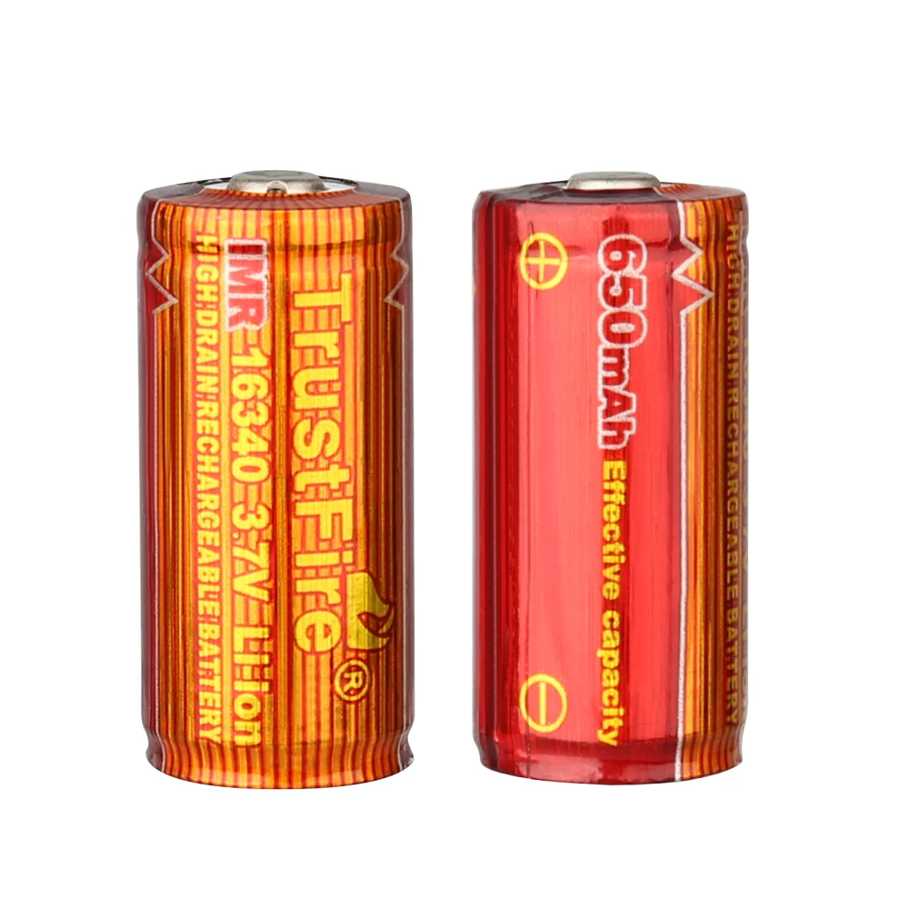 TrustFire MC12 IMR16340 Baterija Li Ion, 3.7 V, 650Mah Polnilna Litij-Celice Z Bradavico Vrh Za MC1 Led 1000Lm Glavo Svetilka
