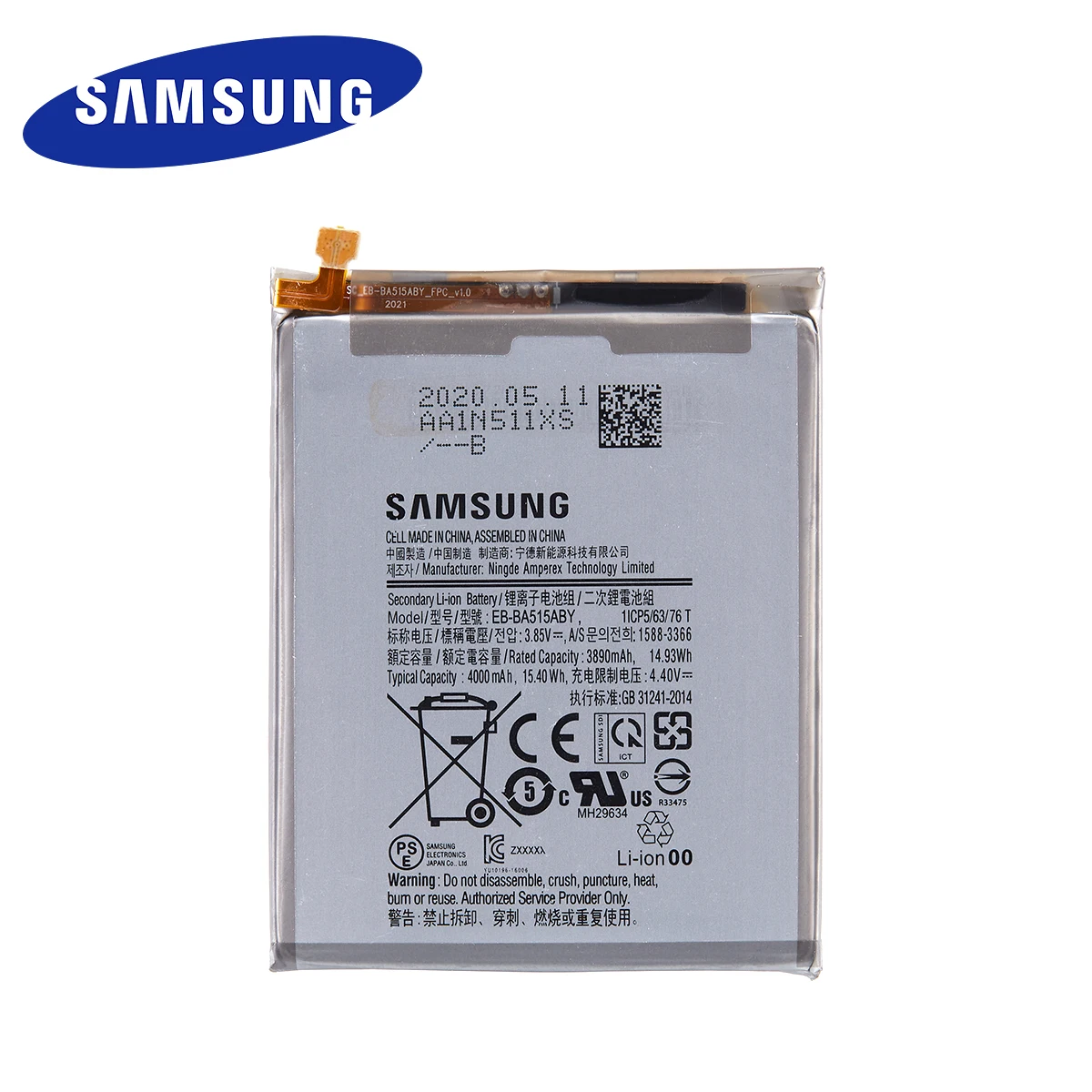 Originalni SAMSUNG EB-BA515ABY 4000 mah Nadomestna Baterija Za Samsung Galaxy A51 SM-A515 SM-A515F/DSM Baterije+Orodja
