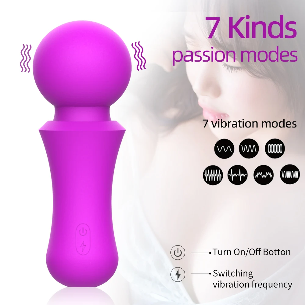 Zmogljiv AV Čarobno Palico, Dildo, Vibrator G-Spot 7 Hitrosti Dvojne Vibracije Klitoris Vagine Spodbujanje Massager Palico, Seks Igrače