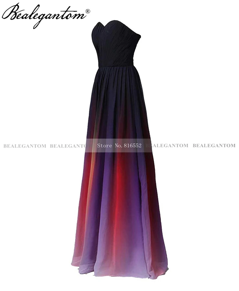 Bealegantom Poceni Multi Color line Šifon Družico Obleke Čipke Dolgo Poročno zabavo Maturantski Obleki Haljo De Soiree BD113