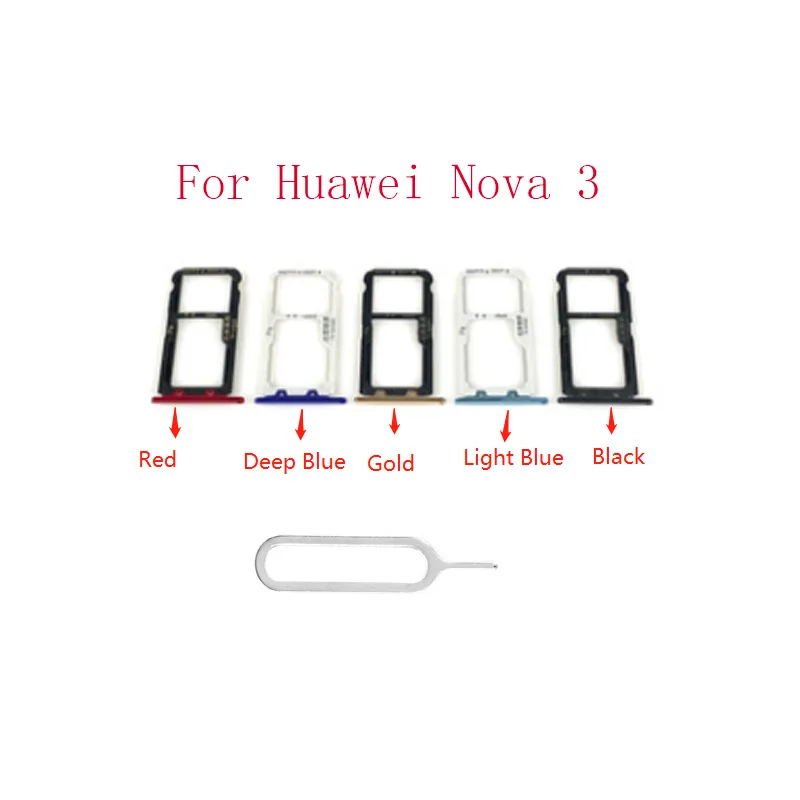 Za Huawei Nova 3 Pladenj Za Kartico Sim Reže Imetnik Socket Adapter Priključek Za Nadomestne Dele