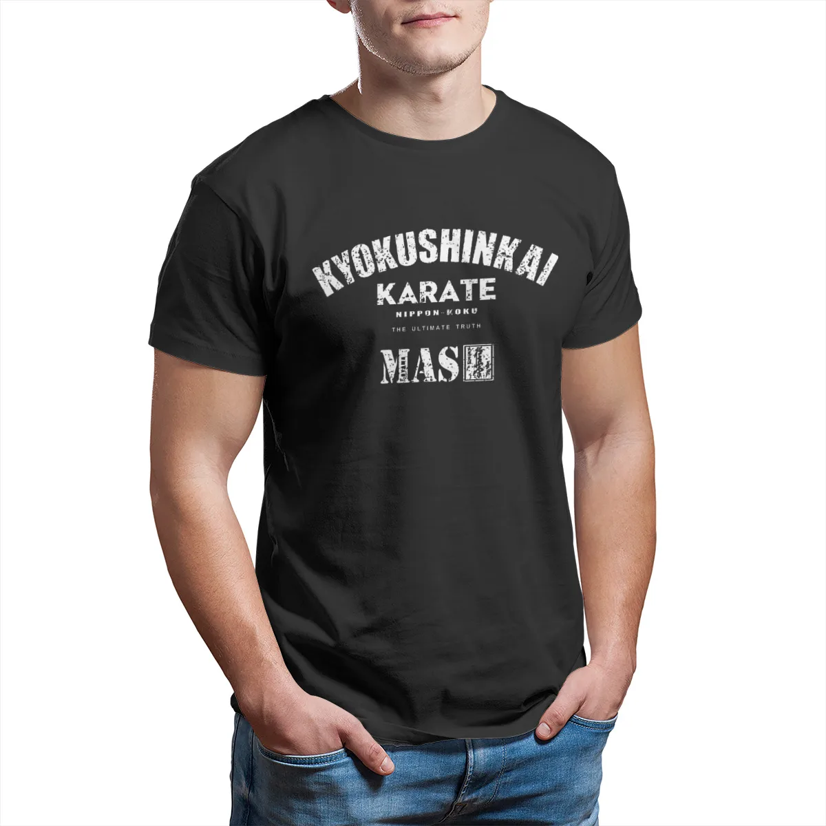 Kyokushinkai Karate Koku Moške kratke oplaščeni t-shirt Grafika, Kul R343 Vrh tee Eur Velikost