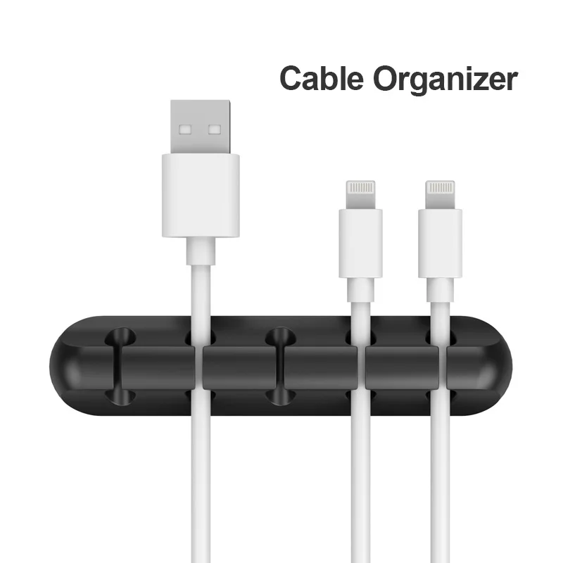 Silikonski Kabel Organizator USB Kabel, Držalo Prožni Kabel Navijalec za Upravljanje zaponkami Držalo Za Miške, Tipkovnice, Slušalke Avto