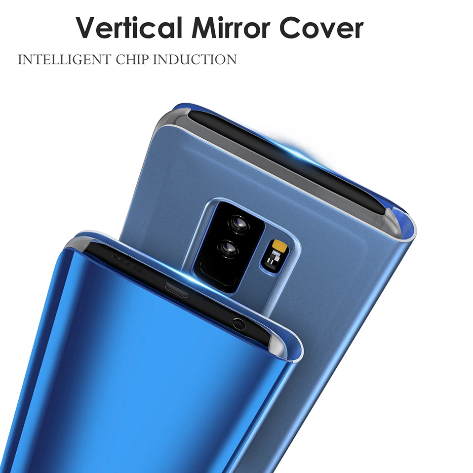 Ogledalo Flip Primeru Za Samsung Galaxy Note 20 Ultra 10 9 8 S20 Plus S10 Lite S9 S8 S7 S6 Rob A8 A7 2018 A10 A30 A50 Pokrov