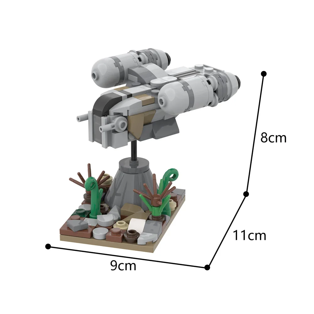 MOC Mini vesoljsko Ladjo MOC-51912 Britev Sceno Prostor Wars Film Številke Mini DIY Model gradniki Igrače Za Otroke Darilo 144PCS