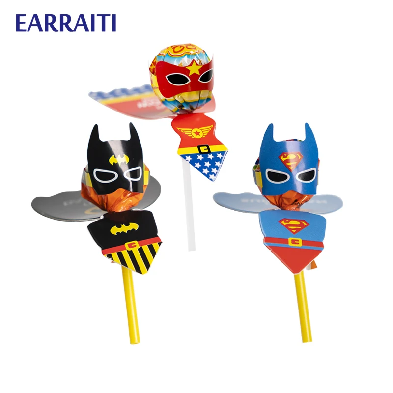 30PCS Superheroj Lollipop Kartico Sladkarije Papir Okrasitev Za Otroke Rojstni dan Dobave Lizike Papir Deco Praznični Dogodek Diy