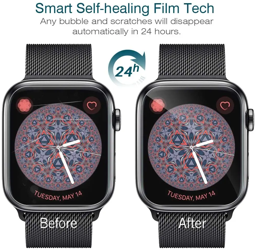 Screen protector za apple watch seies 5 4 3 44 mm 40 mm aplle iwatch 42mm 38 mm Anti-Mehurček Jasno Filma za apple watch dodatki