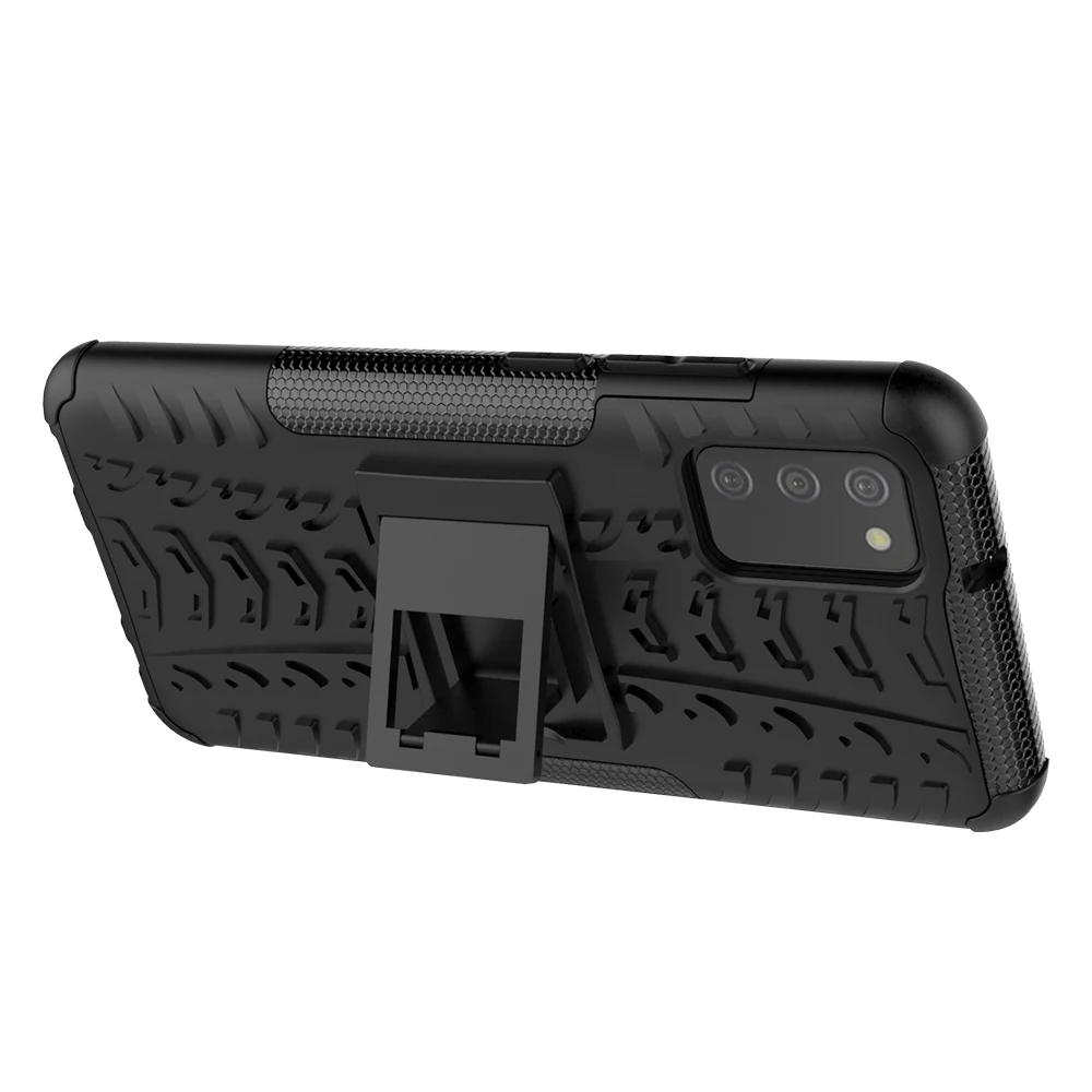 Shockproof Oklep Težko Zaščitni ovitek Za Samsung Galaxy A02S A32 A42 A52 A72 A12 Silikonski Anti-Knock Stojalo Telefon Odbijača Primeru