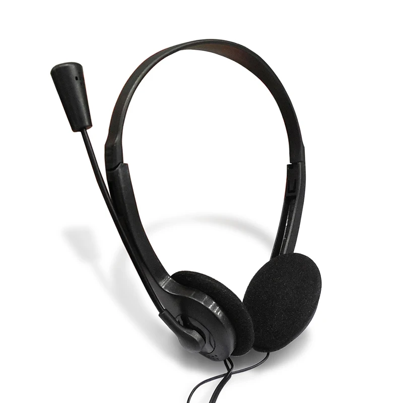 3,5 mm Žične Stereo Slušalke šumov Slušalke Z Mikrofonom Nastavljiv naglavni Trak Za Računalnik Prenosni računalnik Desktop