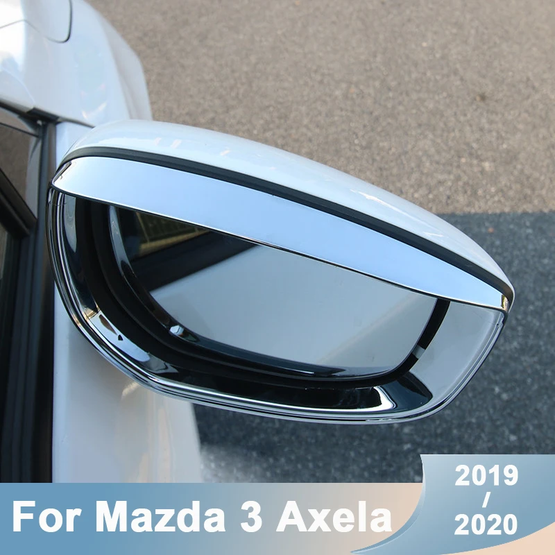 ABS Chrome Avto Rearview Mirror Rainproof Obrvi Dež Kritje Rezilo Kritje Za Mazda 3 Axela 2019 2020 Dodatki Zunanjost