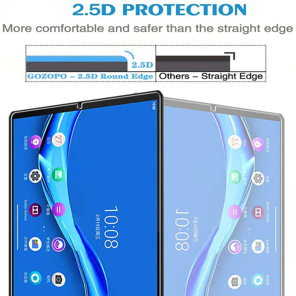 2Pcs Screen Protector Kritje za Lenovo ZAVIHKU M10 Plus TB-X606F/TB-X606X 10.3 Palčni Tableta, Kaljenim Steklom za Popolno Zajetje Zaslon
