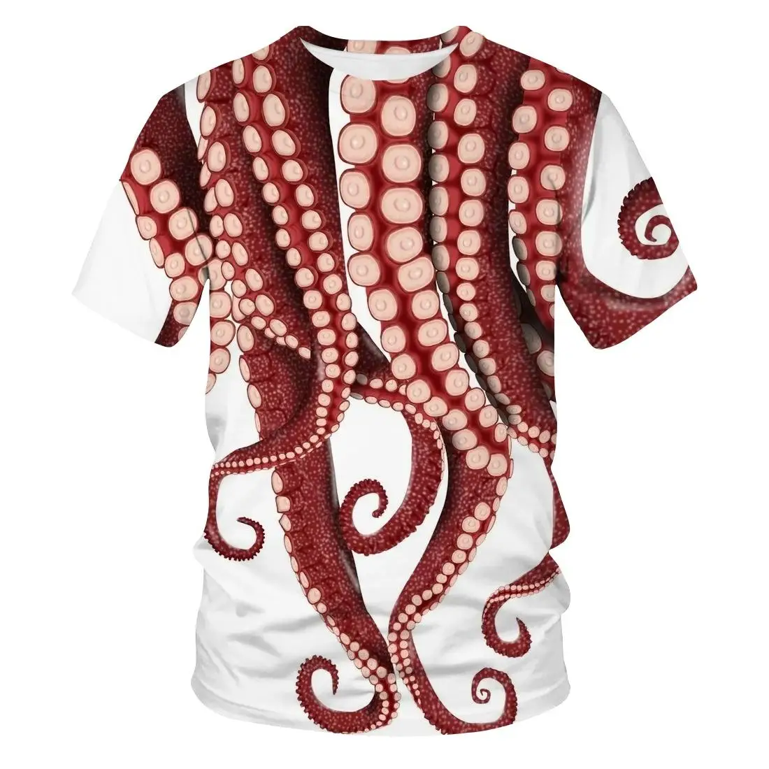Hobotnica Popek 3D Tiskanja Tees Smešne majice Hip Hop Poletje Kratek Rokav T-shirt Trend Priložnostne Slog, Moške/Ženske tee majica