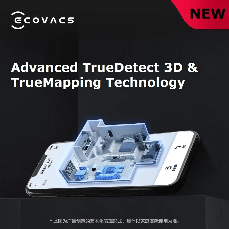 ECOVACS Deebot T9 AIVI Robot sesalnik Super Sesalna 3000Pa Napredno TrueDetect 3D in TrueMapping in App Nadgradnjo robot