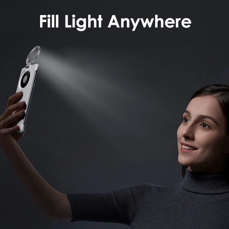 Za HUAWEI Mate 40 30 Pro LED Selfie Ring Flash Fill Light Prenosni Bliskavica Fotoaparat Telefona Primeru Zajema Svetilka Povratne Polnjenje