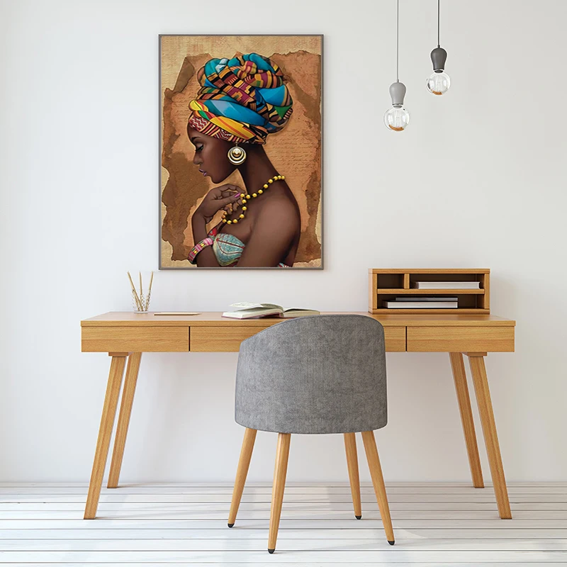 Novo Črno Seksi Iovers Sodobne Afriške Ženske Dekorativni Stenski Plakat, Moda Deauty Slike Skandinavski Slog
