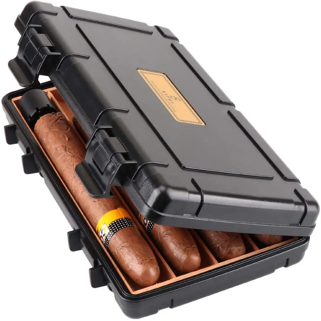XIFEI cedrovine Cigar Humidor Primeru Z Vlažilnik 4 Reže Potovanja Prenosni Cigarrate Polje Anti-Spusti Kajenje Shranjevanje Pribor