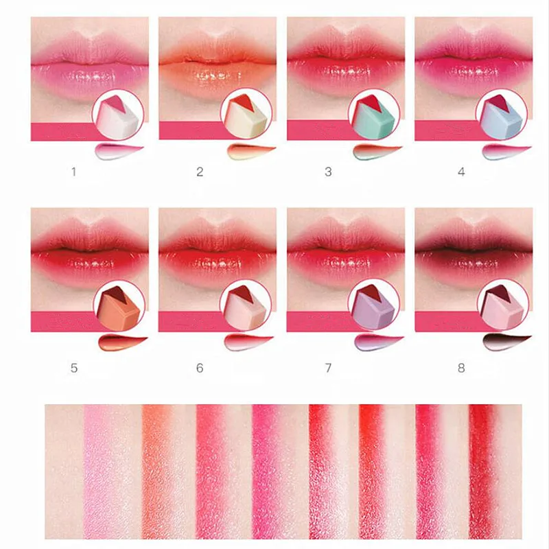 Moda korejski Ugriz Šminko V Rezanje Dveh Ton Odtenek Svilnato Moisturzing Hranljiva Šminke za ustnice Balzam za Ustnice Kozmetični Gradient barve
