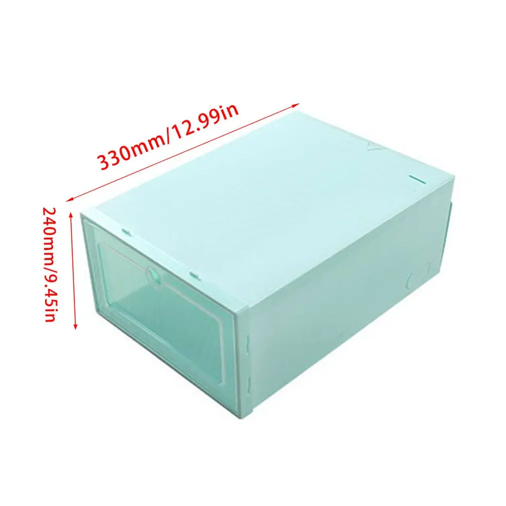 QX10-4 Trpežne Plastike Zgosti Škatle Primeru Prozorni Čevlji Polje Home Organizator Superge Organizacija za Shranjevanje Čevljev, Kabinet