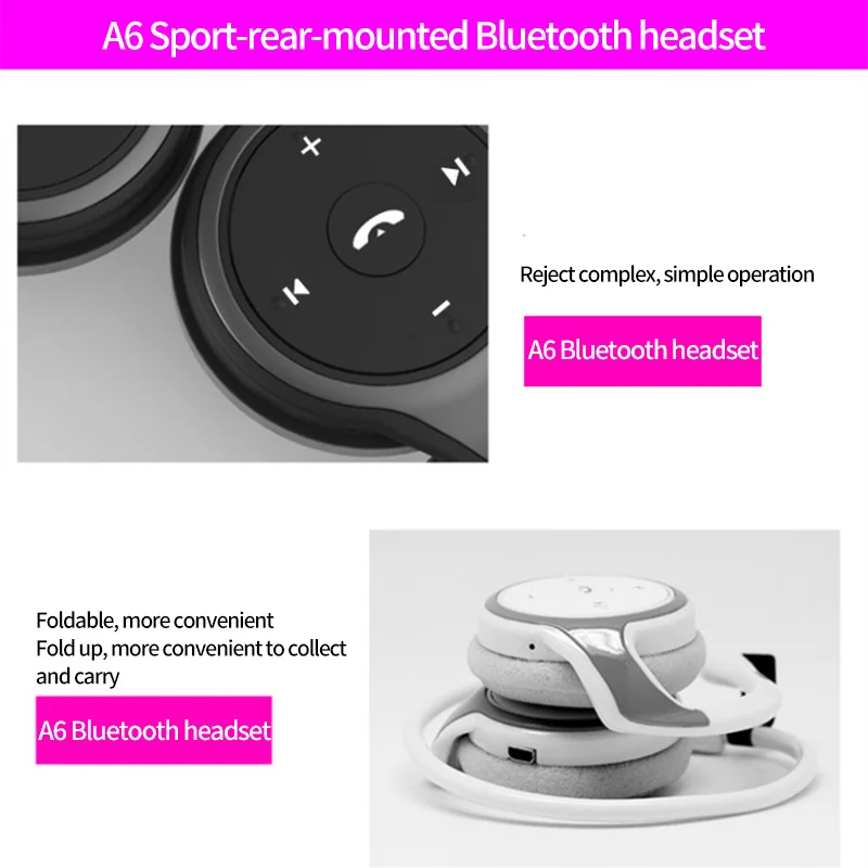 Bluetooth Slušalke MP3 Predvajalnik FM Radio 10H Bluetooth Slušalke Udobno Slušalke Bluetooth Brezžične Slušalke Z Mikrofonom