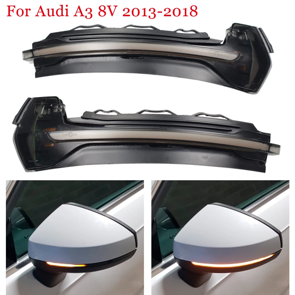 Dinamični Poiščite LED za Audi A3 S3 8V RS3 Vključite Opozorilne Luči 2016 2017 2019 2020 Ogledalo Kazalnik Blinker, Pometanje