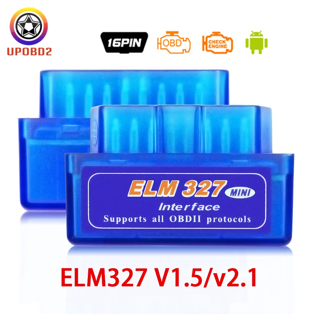 Mini ELM327 V2.1 Bluetooth-Združljiv komplet za Diagnostično Orodje, OBD2 kodo Bralci Scan Orodja Mini ELM 327 Zavorne Tekočine Tester optični bralnik