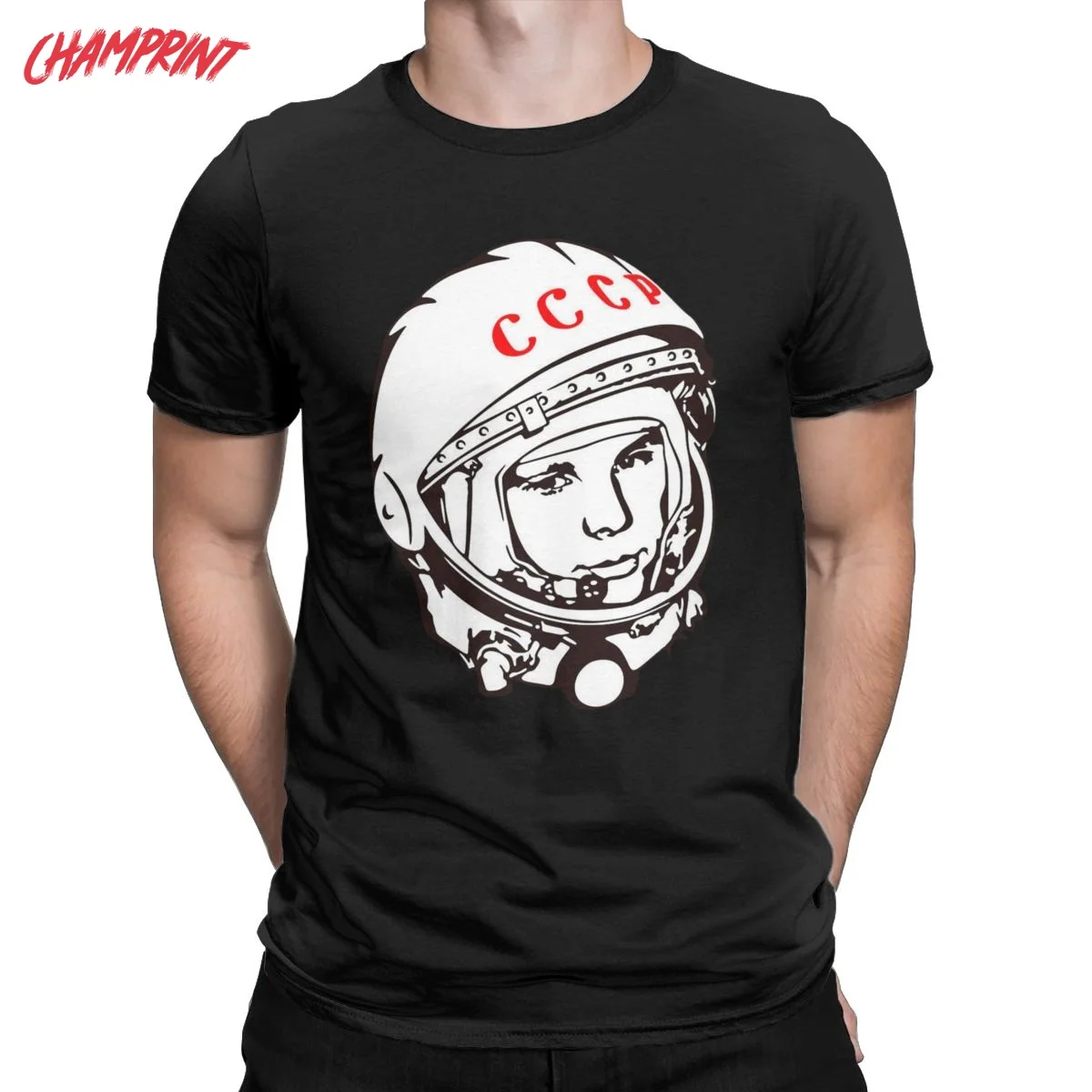 Vintage Jurij Gagarin ZSSR T-Majice za Moške T Shirt Kozmonavt Sovjetske zveze Astronavt CCCP Kratek Rokav Tees 4XL 5XL Oblačila