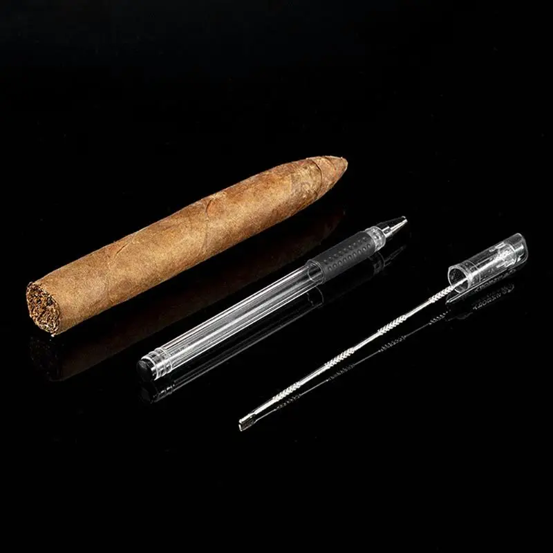 2pcs iz Nerjavečega Jekla Cigar Iglo Udarec Rezalnik Prenosne Kovinske Luknjanje Potovanja Kajenje Dodatki