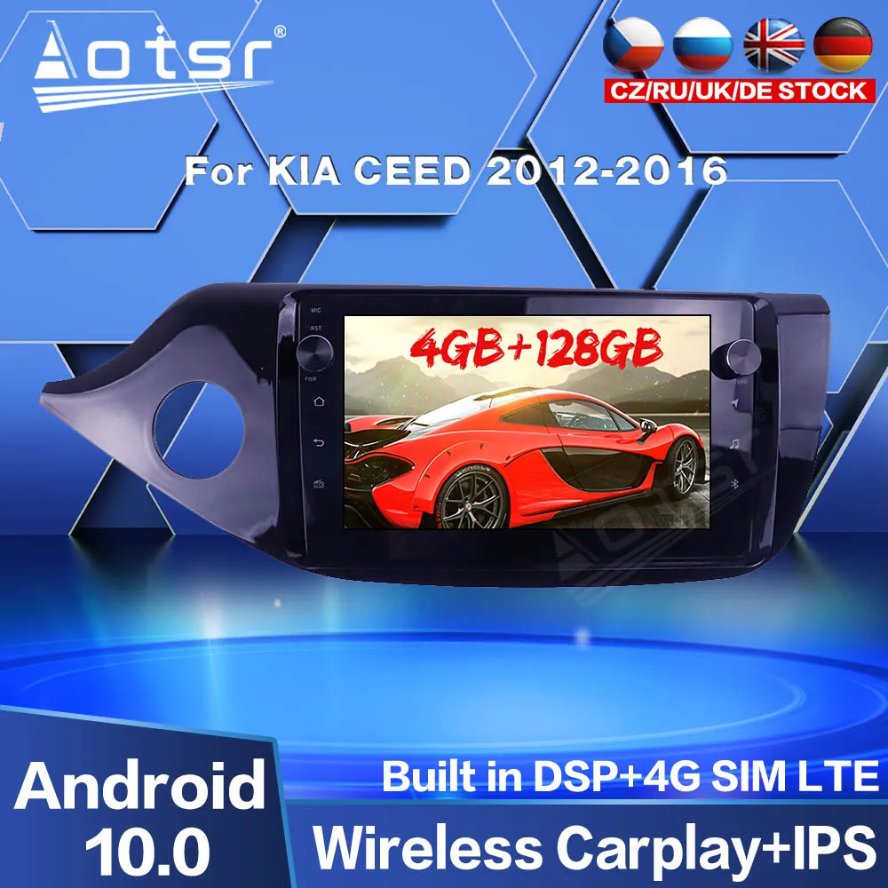 Android Multimedijski Predvajalnik Za KIA CEED 2012 2013 2016 Avto GPS Navigacija Radio Audio 128GB Zaslon Carplay Auto Stereo