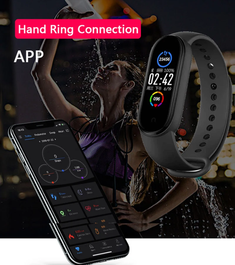 Bluetooth M5 Fitnes Zapestnica Smart Band M5 Band Fitnes Watch Tracker M5 Smartwatch Šport Pribor Srčnega Utripa, Števec Korakov