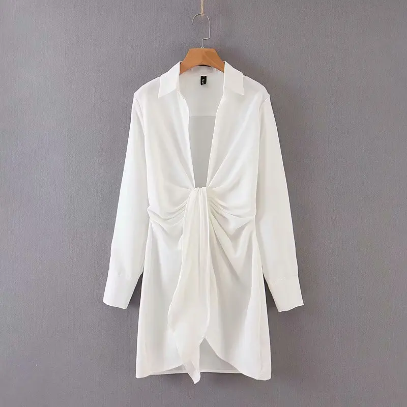 Posebnega pomena design kendall mini obleka ženske nepravilnosti naguban poklicanost slog seksi belo obleko