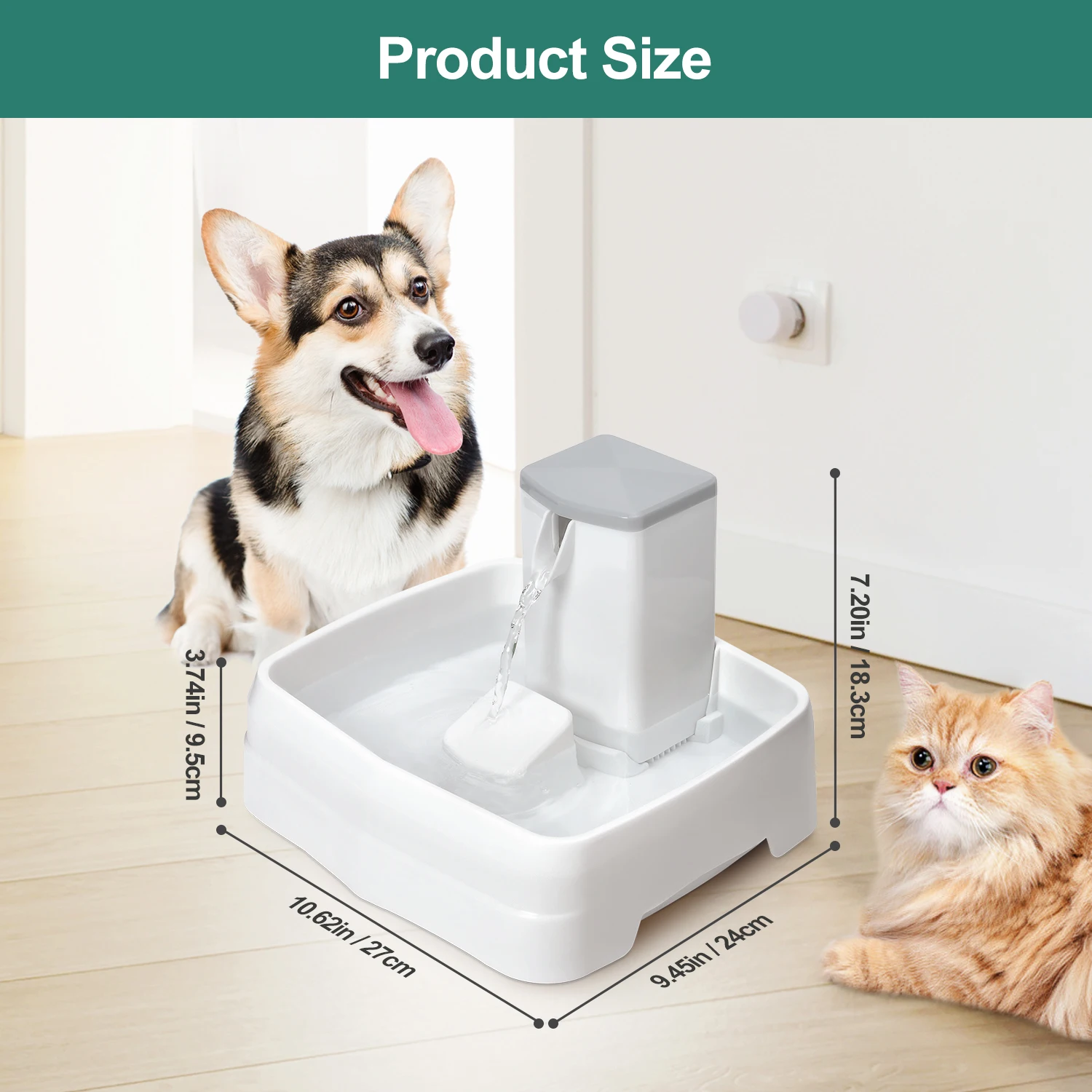 Mačka Vodnjak Pes Pitne Skledo Pet USB Samodejno Razpršilnik Vode Super Tiho Pijem Samodejni Podajalnik