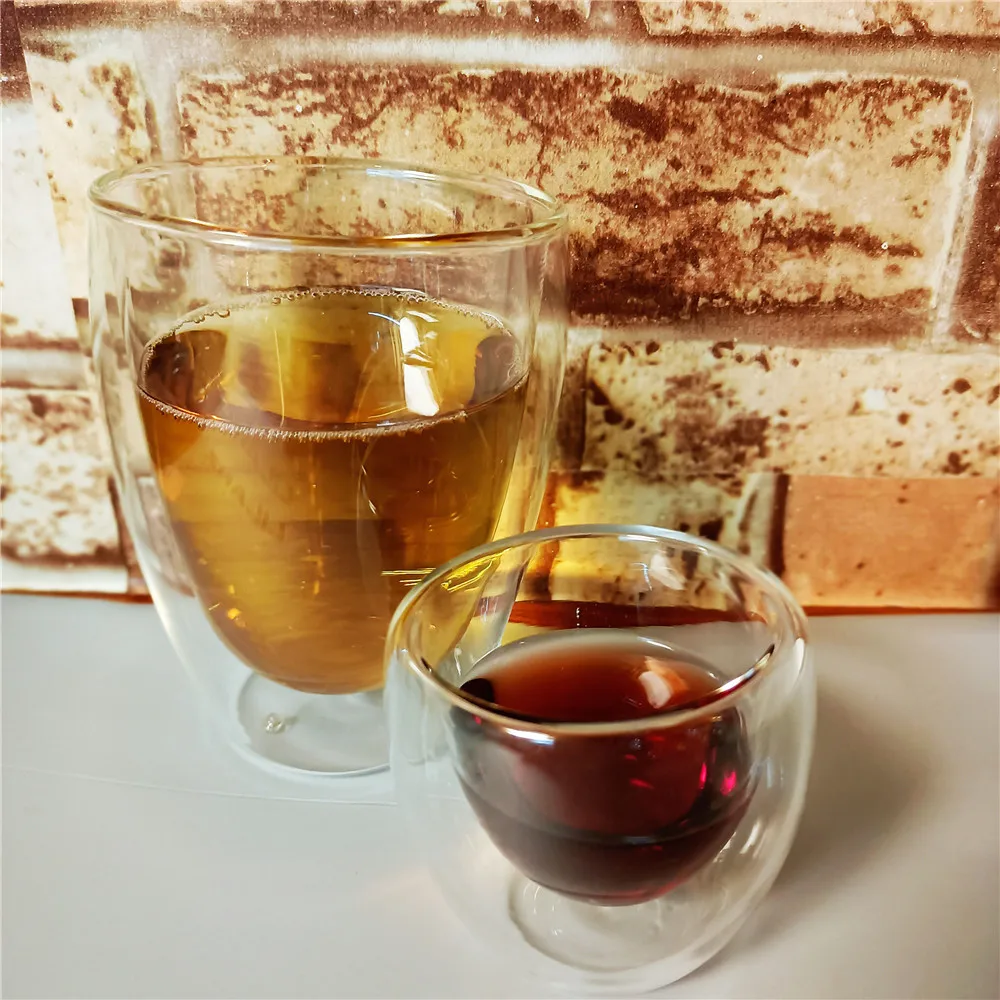 Dvojno Plastjo prozornega Stekla odporno na Toploto Čaj Aparat Vrč Borosilicate Pokal Pivo Kava Espresso Skodelico Nastavite Ročno Vrč Pivo