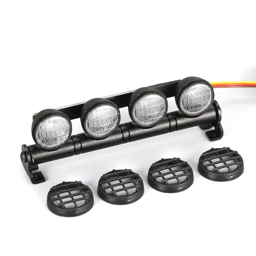 AX-506W Multi-funkcijo Ultra Svetla Lučka LED Strešne svetlobne Vrstice s 4 Reflektorji za 1/10 1/8 RC Avto HSP TAMIYA CC01 Osno SCX10