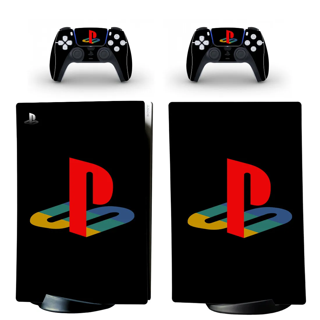 Simbol Slog PS5 Digital Edition Kože Nalepke Nalepke Kritje za PlayStation 5 Konzolo in 2 Krmilniki PS5 Kože Nalepke Vinyl
