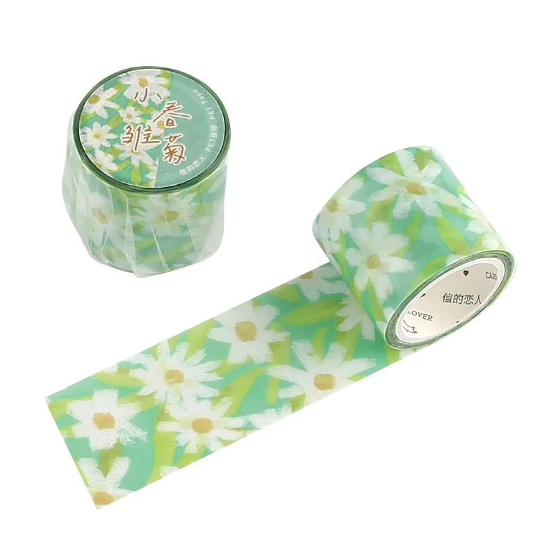 3 cm Širok Spomladi Vrt Serije Maskiranje Washi Tape Cvet Daisy Dekorativni Lepilni Trak, Decora Diy Scrapbooking Nalepke, Etikete