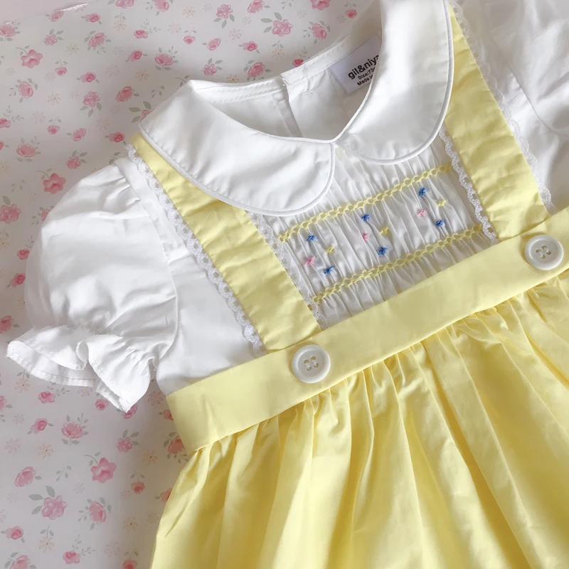 Newborn baby toddler obleko poletje vintage slog oblikovanja za baby dekleta majhni otroci poletne obleke