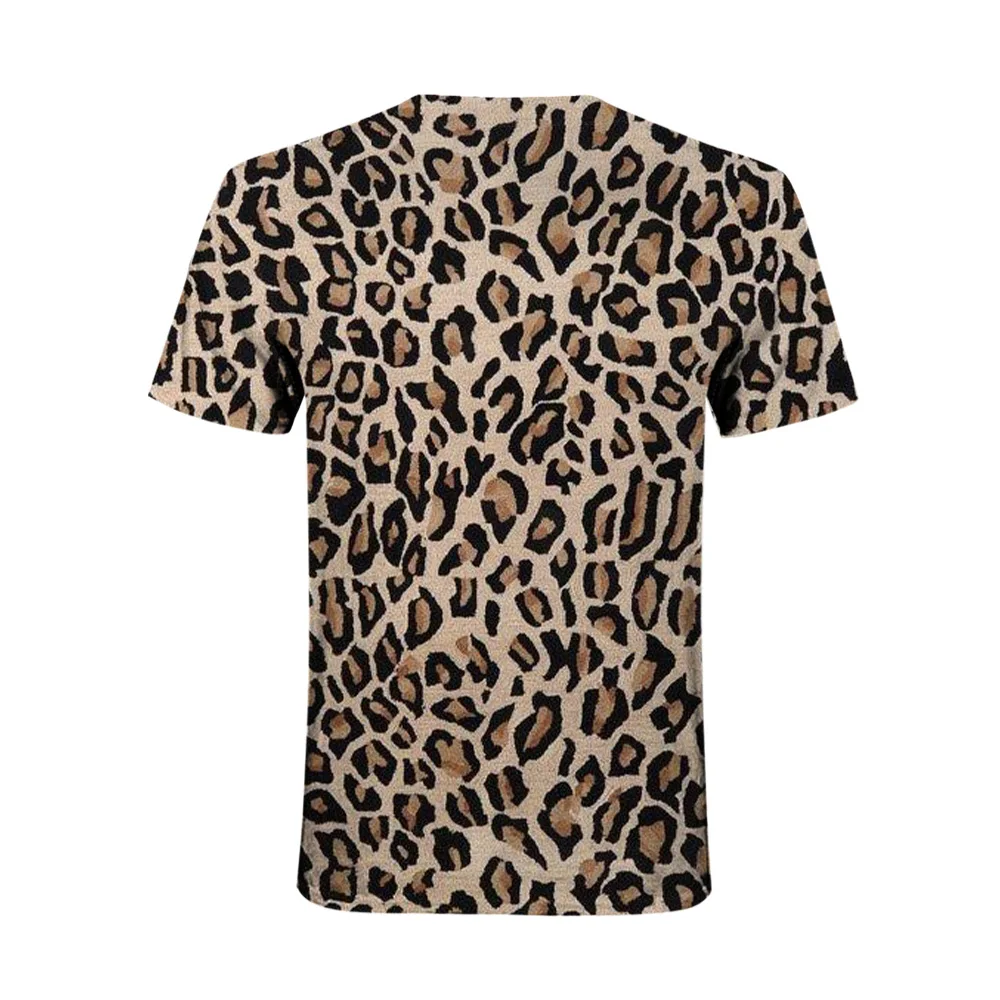 2021 Moške Obleke Nove Mens Poletje Leopard Zrn Moški T-shirt Kratek Rokav 3D Print majica s kratkimi rokavi Priložnostne Dihanje zabavne majice