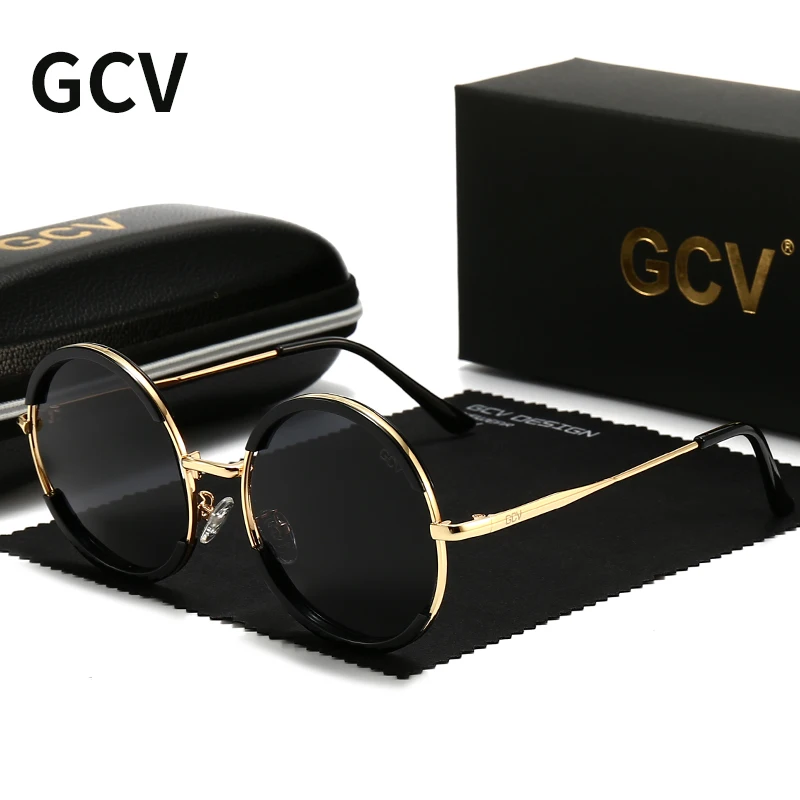2021 GCV Vroče Prodaje Klasičen Moški Male Ženske Female Krasen sončna Očala Krog Okvir Očal je Moda Punk Stil, New Metal Polarizirana