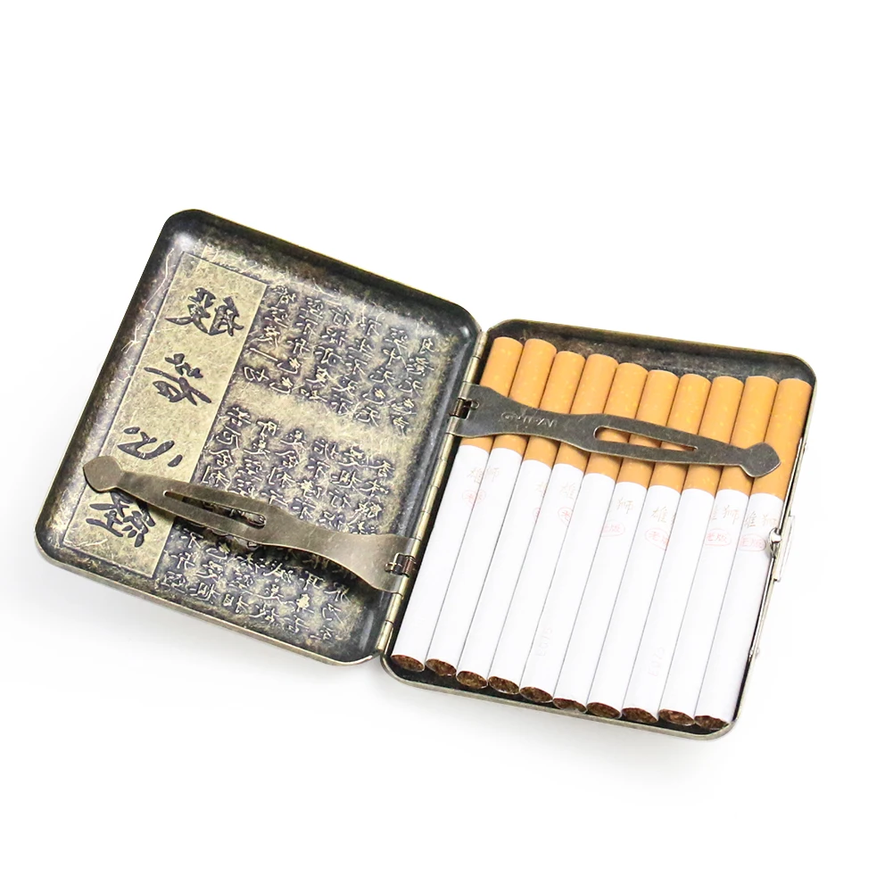 1 KOS Modi in Razkošno Cigaret Primeru Prenosne Kovinske Cigaret Primeru Cigaret Primeru Letnik Kovinski Cigaret Primeru
