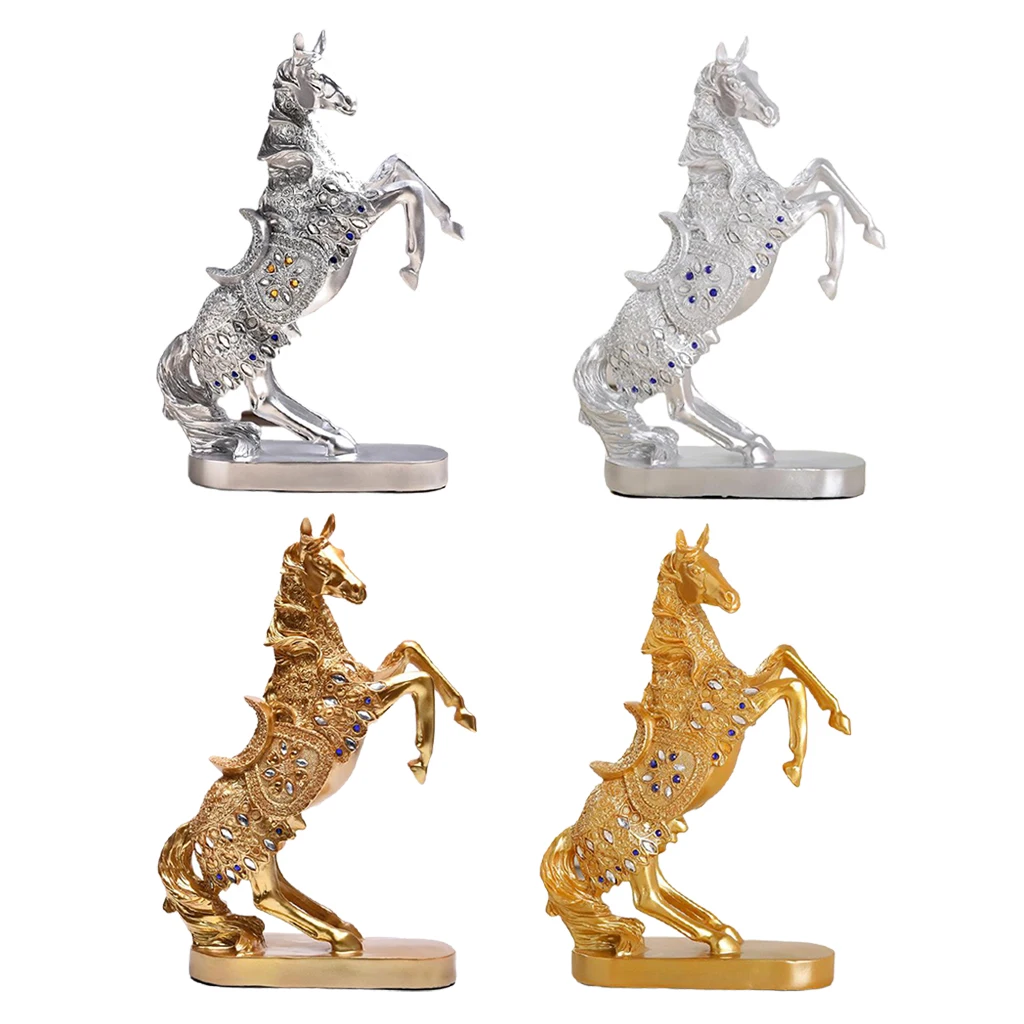 Kristalno vse večja Konj Stoji Kip Figurice Živali Številke Kolektivne Okrasni Kipi Figurice za Dobre Sreče