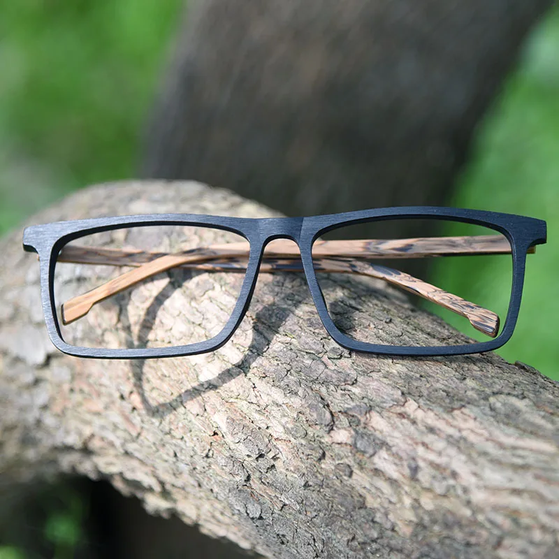 Vazrobe Prevelik Očala Moških Ponaredek Lesa Acetat Očal Okvir Človek kratkovidnost očala Očala na recept photochromic
