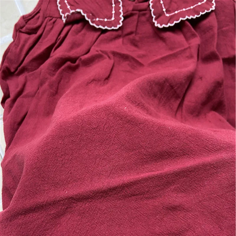 2021 Poletje Baby Dekleta Obleke korejskem Slogu Čiste barve, Bombaž Princesa obleko Toddlers Otroci brez Rokavov Obleko Otroci Oblačila