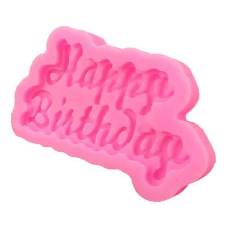 1Pcs Happy birthday oblike silikona mehko sladkarije plesni torta dekoraterstvo orodje, Sladkarije, Čokolada Plesni