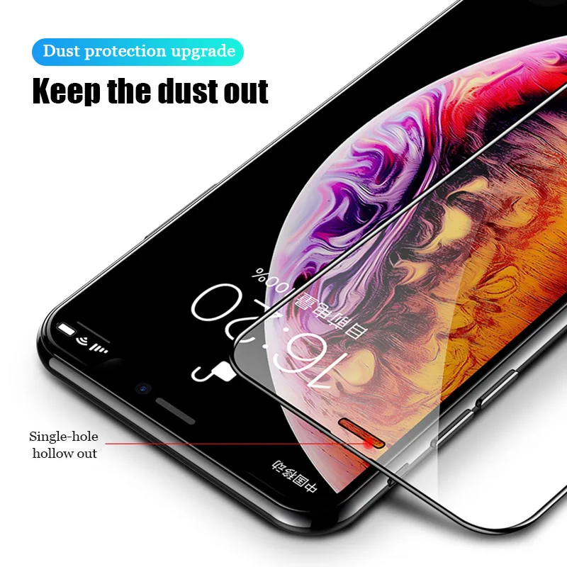 Telefon Zaščitnik Zaslon na iPhone 7 Plus 8 6 6S SE 2020 9D Kaljeno Steklo za iPhone 11 Pro 12 Pro X XS Max XR Zaščitno Steklo