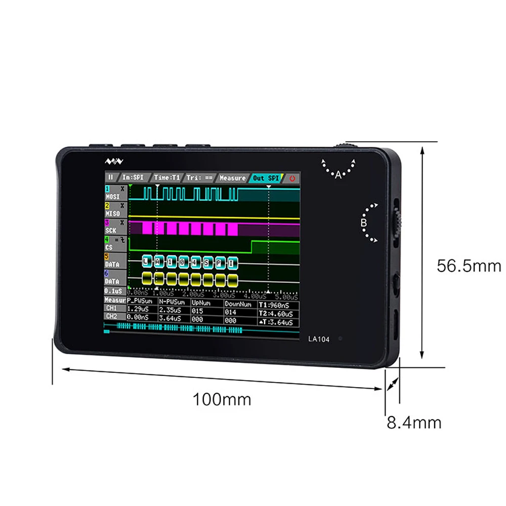 Prenosni Digital Logic Analyzer Za 2,8 Palčni Oscilloscope LA104 USB 4 Kanali 100MHz Max Vzorčenja Vgrajen Bliskovni pomnilnik 8MB