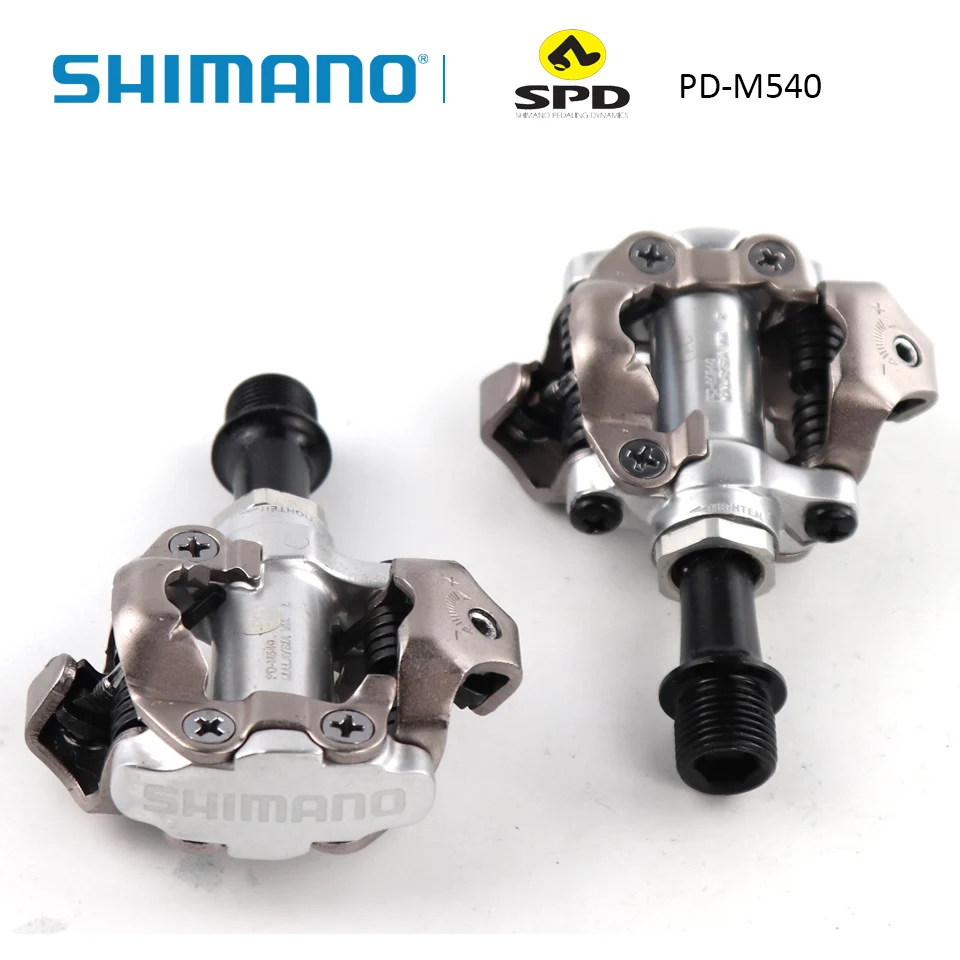 SHIMANO PD M540 SPD Pedal Chrome-Moly & Aluminijasta Kompaktna MTB Kolo Kolesa, Kolesarski samozapiralni Pedal Wit SM-SH51 Cleats