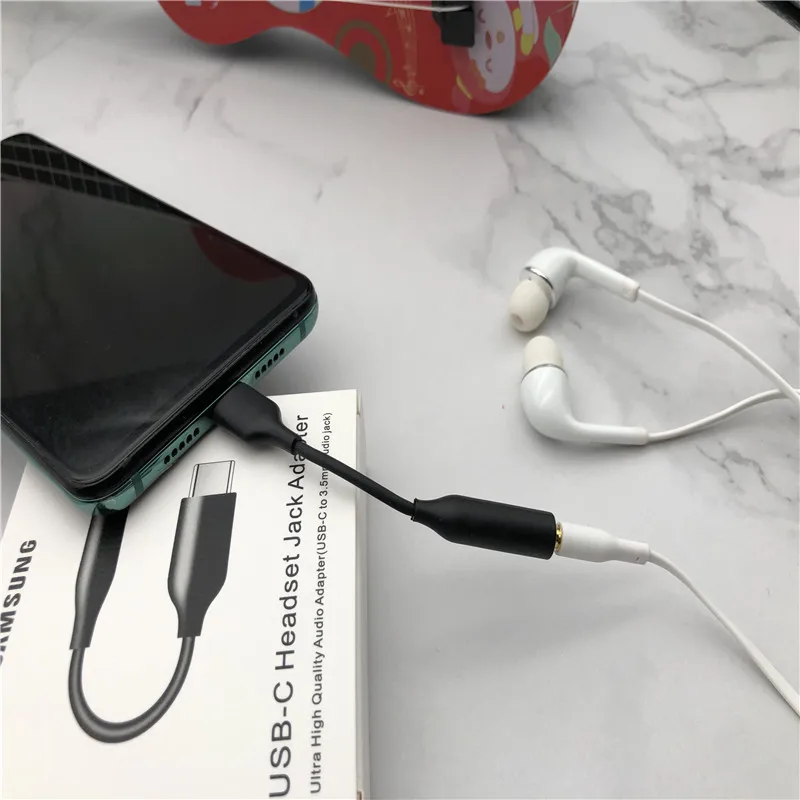 Originalni Samsung USB Tip C do 3,5 MM Slušalke Jack Adapter za Slušalke Avdio Kabel Za Galaxy A90 A60 A80 A8S Note10 Opomba 10 + Mi 9