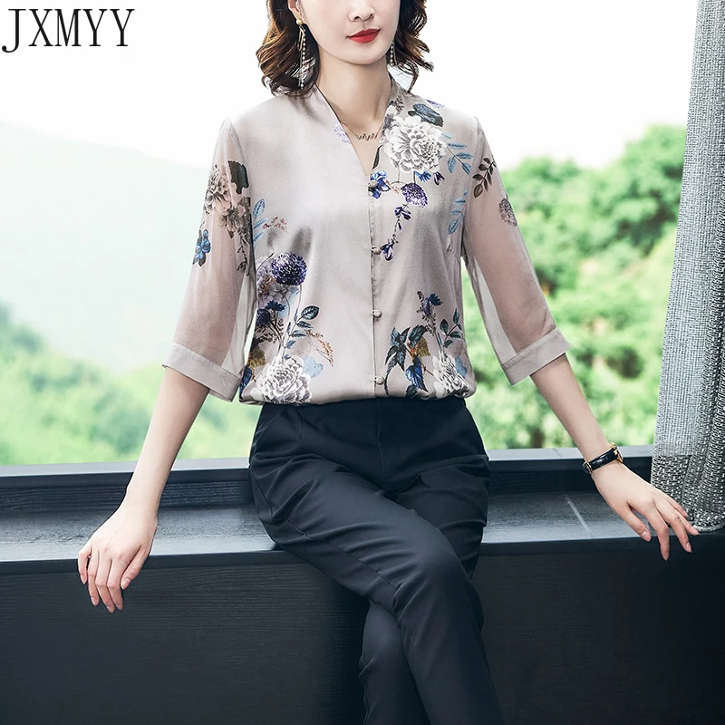 Korejski Svile Ženske Bluze Rokavi Ženske Saten Majica Elegantna Ženska Tiskanja Bluzo Majica Ženska V Ncek Svile Očesa Majica Vrhovi Plus Velikost