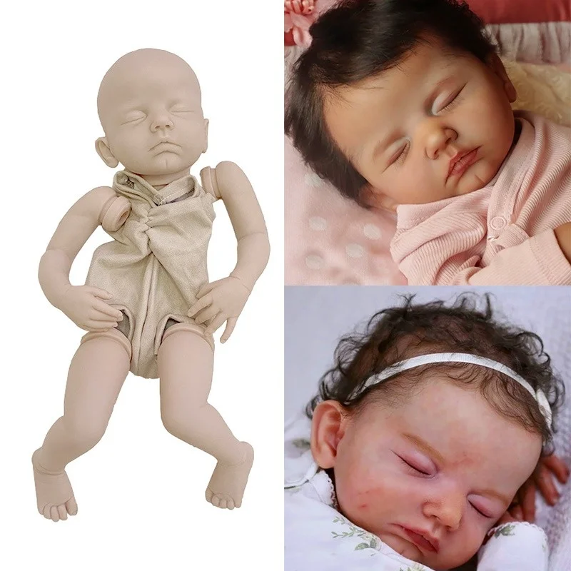 NOV 19 Palčni Prerojeni Kit Sara Mehki Spanje Novorojenčka Baby Doll kit Unpainted Nesestavljeni Lutka Deli DIY Prazno Kit Sveže Barve