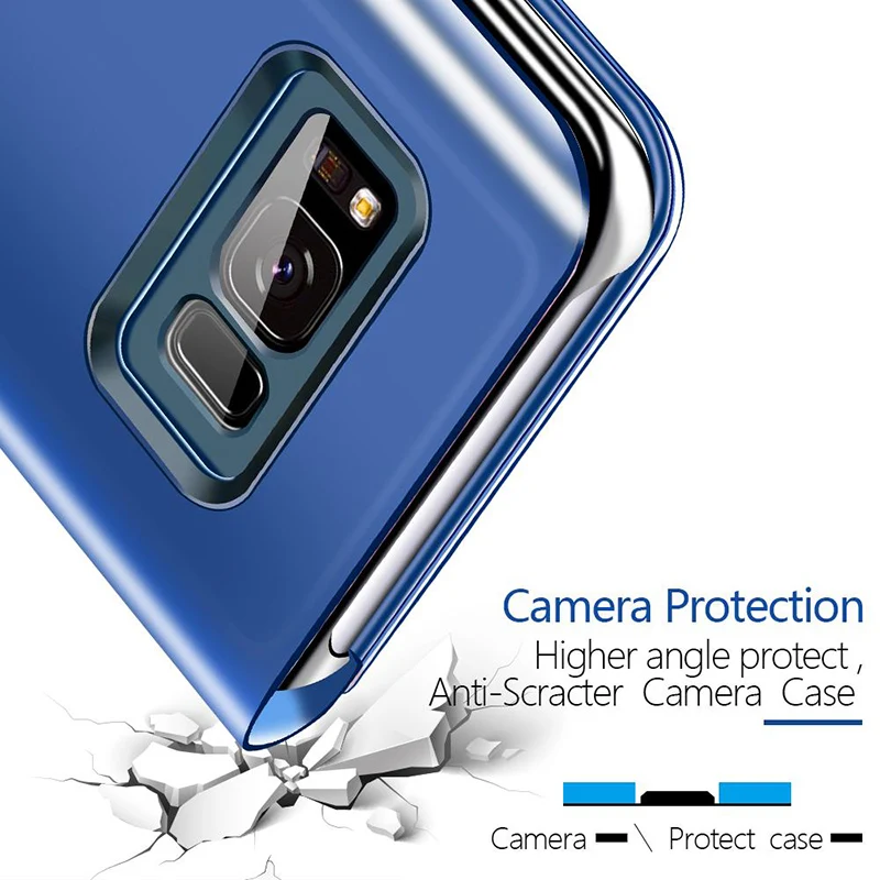 Ogledalo Flip Primeru Za Samsung Galaxy A90 5G Primerih, Usnjeni Etui za Telefon Pokrovček Za Samsung A90 90 A9 0 5G A905G Coque Capas